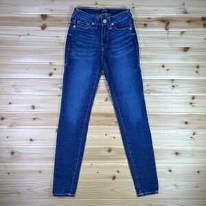 True Religion Jeans Womens 24 Jennie Curvy Super Skinny Denim Blue Jean